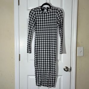 Black and white pattern Bodycon dress